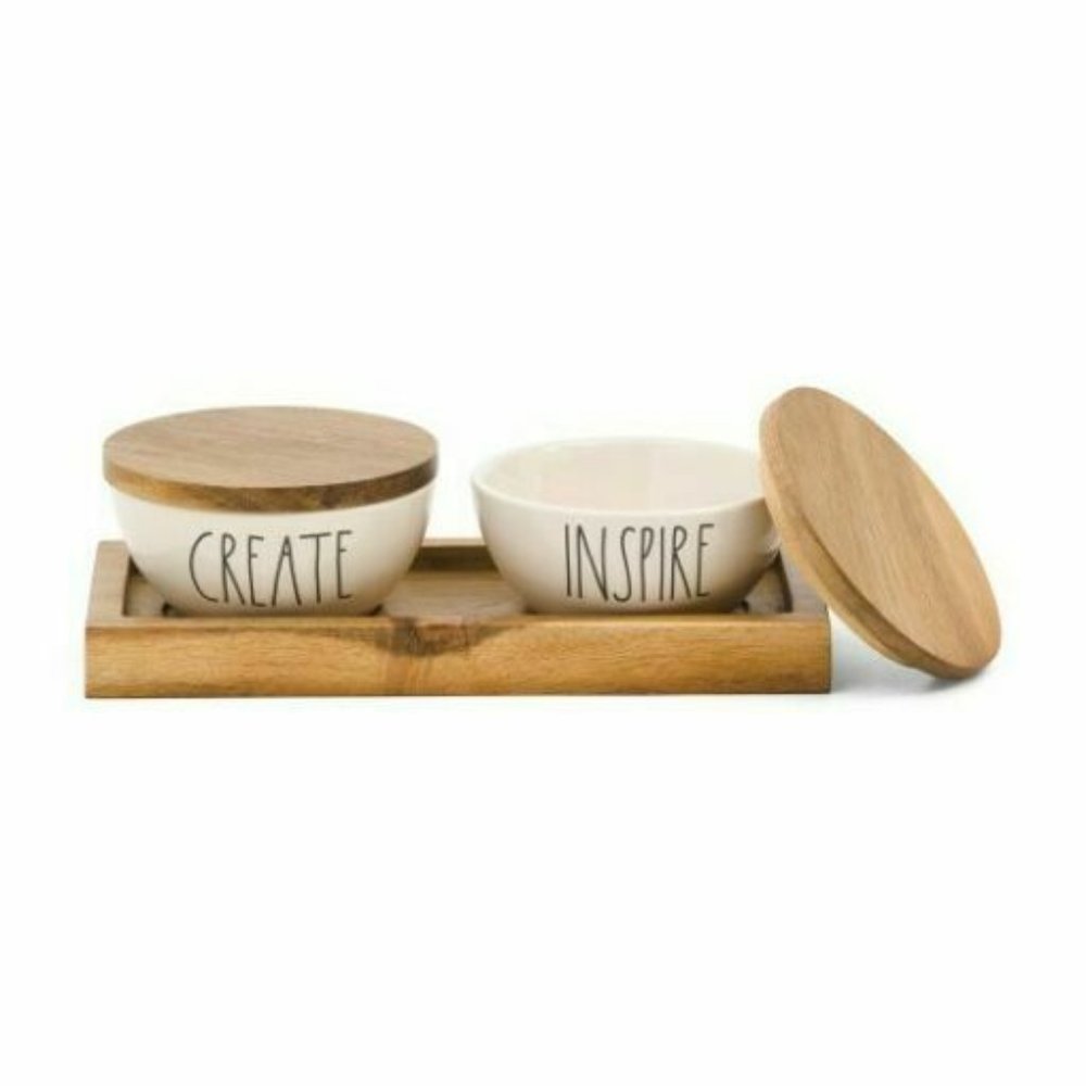 RAE DUNN Ceramic CREATE & INSPIRE Pinch BOWLS New